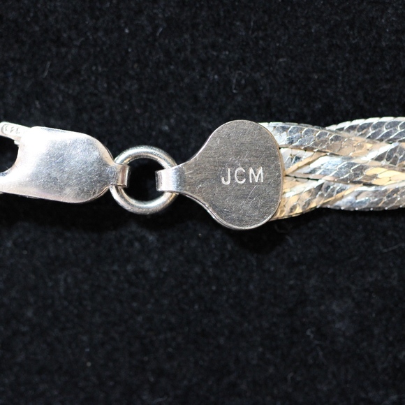 Sterling Silver 925, Franco Link Weave Bracelet - Picture 6 of 8